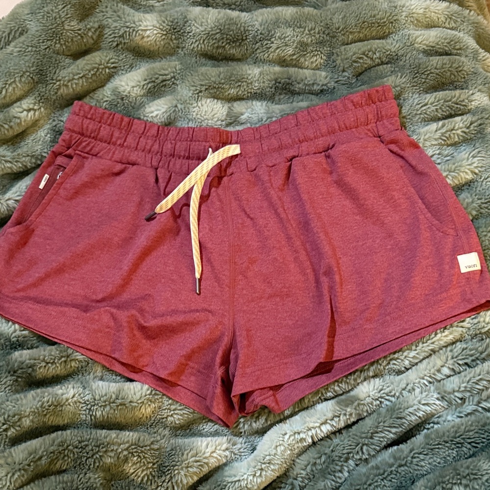 VUORI Women's Burgundy Athletic Shorts